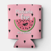 Kute One in een Melon Watermelon Girl First Birthd Blikjeskoeler (Achterkant)