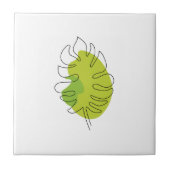 Kute one line art tropical geïsoleerd foliage dran tegeltje (Voorkant)