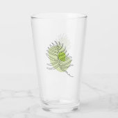 Kute one line art tropical geïsoleerd foliage gree glas (Achterkant)