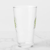 Kute one line art tropical geïsoleerd foliage gree glas (Links)