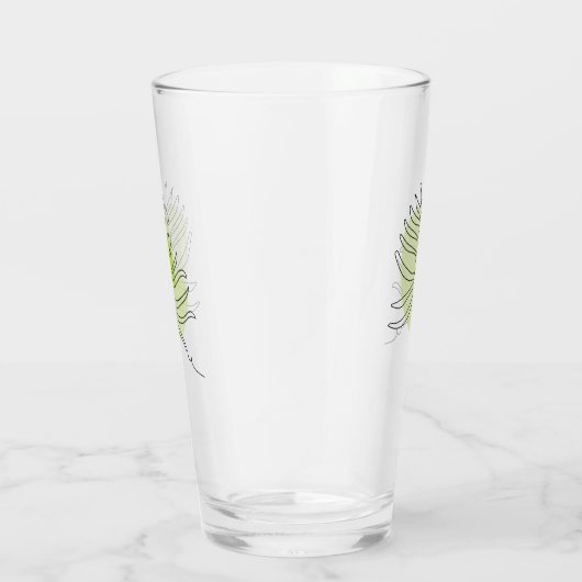 Kute one line art tropical geïsoleerd foliage gree glas (Rechts)