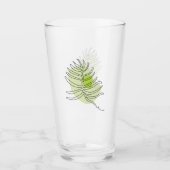 Kute one line art tropical geïsoleerd foliage gree glas (Voorkant)