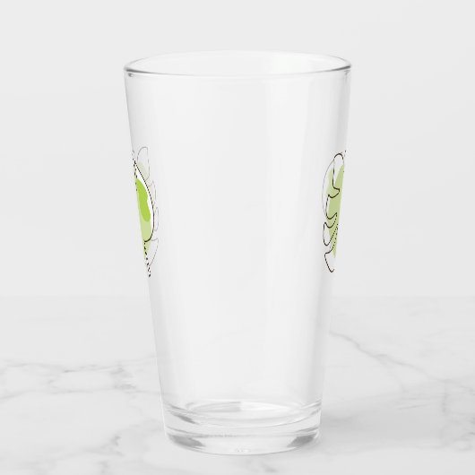Kute one line art tropical geïsoleerd foliage gree glas (Rechts)