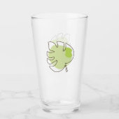 Kute one line art tropical geïsoleerd foliage gree glas (Voorkant)