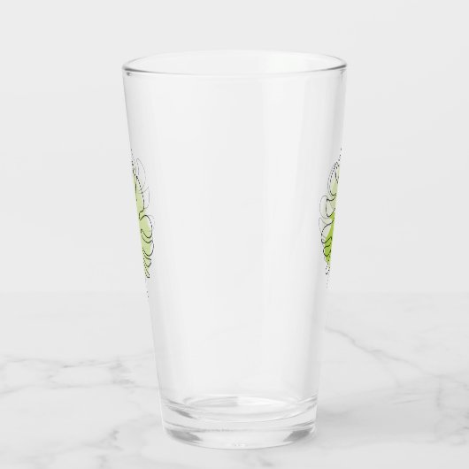 Kute one line art tropical geïsoleerd foliage gree glas (Rechts)
