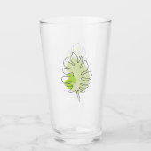 Kute one line art tropical geïsoleerd foliage gree glas (Voorkant)