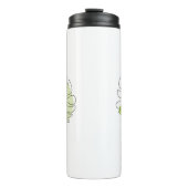 Kute one line art tropical geïsoleerd foliage gree thermosbeker (Voorkant)