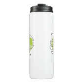 Kute one line art tropical geïsoleerd foliage gree thermosbeker (Voorkant)