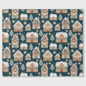 Kute ontbijtkoek voor kerstcadeautjes cadeaupapier (Vlak)