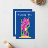 Kute ontbreekt je zeepaardbriefkaart notitiekaartje (Voorkant / Achterkant in situ)