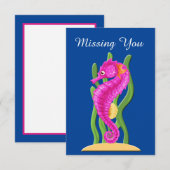 Kute ontbreekt je zeepaardbriefkaart notitiekaartje (Voorkant / Achterkant)