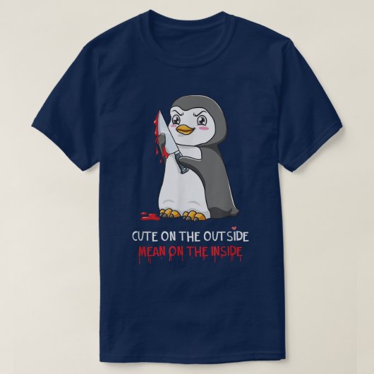 Kute op het buitengemiddelde aan de binnenzijde va t-shirt (Design voorkant)