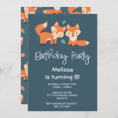 Kute Oranje Foxes Birthday (Voorkant / Achterkant)