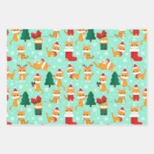 Kute Oranje kerstkaarten met kerstinslag Inpakpapier Vel (Voorkant)