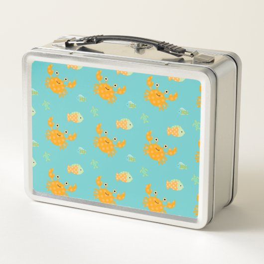 Kute Oranje krab lunch box (Achterkant)