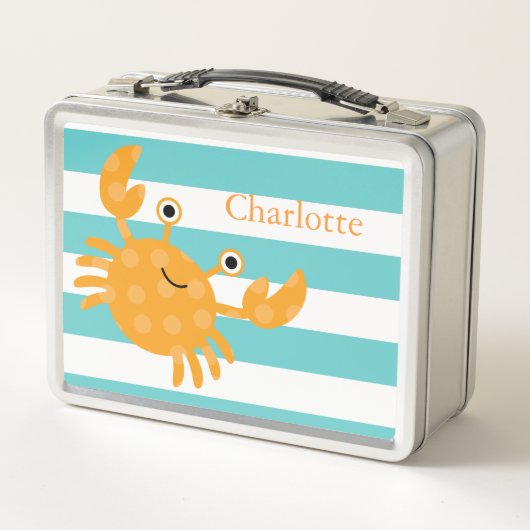 Kute Oranje krab lunch box (Voorkant)