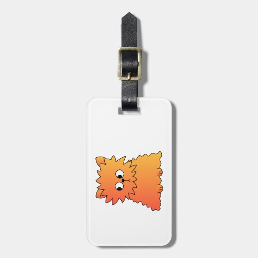 Kute Oranje longhaar kat. Bagagelabel (Voorkant verticaal)