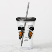 Kute Oranje Monarch Butterfly Acryl Drinkbeker (Achterkant)
