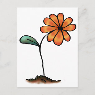 Kute Oranje ventilator Briefkaart