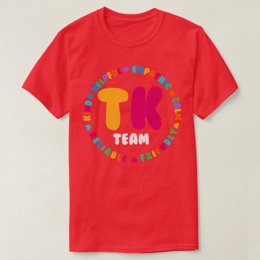 Kute overgangsKindergarten Teacher Team Bemanner T T-shirt (Design voorkant)