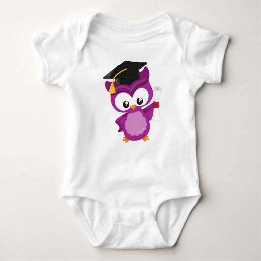 Kute Owl, Baby Owl, Little Owl, Afstuderen Owl Romper (Voorkant)