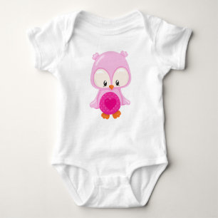 Kute Owl, Baby Owl, Owl in liefde, hart Romper