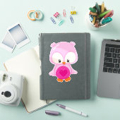 Kute Owl, Baby Owl, Owl in liefde, hart Sticker (iPad Cover)