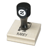 Kute Owl Bird Hand Drage CUSTOMIZE IT Rubberstempel (Stempel)