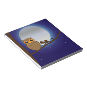 Kute Owl by the Moonlight Notitieblok