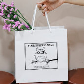 Kute Owl, Custom Business, Large Rubberstempel