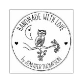 Kute Owl Custom Handmade with love, Rubberstempel (Afrduk)