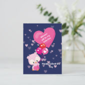 Kute Owl die mijn Valentijn zal zijn Briefkaart (Staand voorkant)