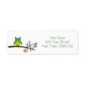 Kute Owl Graphic Return Address Labels (Voorkant)
