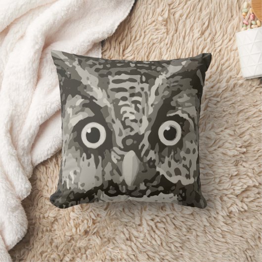 Kute Owl Grey Gender Neutral New Baby Room Kussen (Deken)