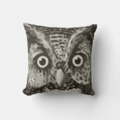 Kute Owl Grey Gender Neutral New Baby Room Kussen (Voorkant)