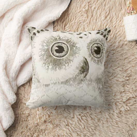 Kute Owl Grey Gender Neutral New Baby Room Kussen (Deken)