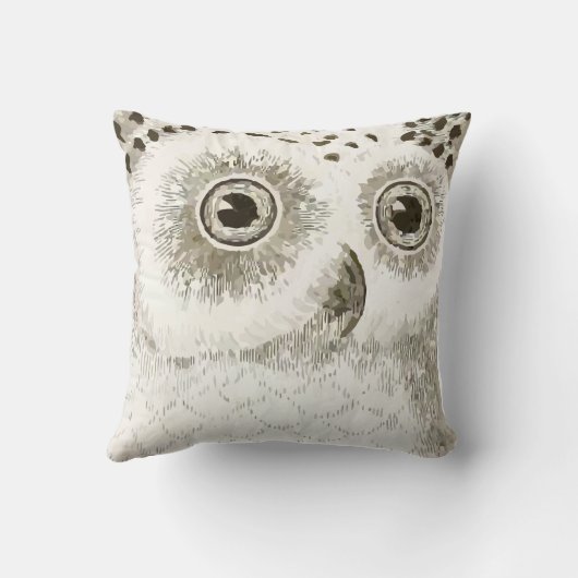 Kute Owl Grey Gender Neutral New Baby Room Kussen (Achterkant)