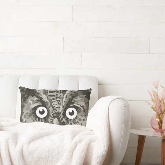 Kute Owl Grey Gender Neutral New Baby Room Kussen (Bank)