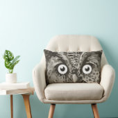 Kute Owl Grey Gender Neutral New Baby Room Kussen (Stoel)