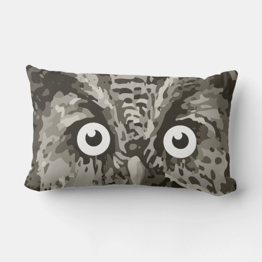 Kute Owl Grey Gender Neutral New Baby Room Kussen (Achterkant)