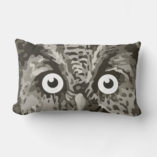 Kute Owl Grey Gender Neutral New Baby Room Kussen (Voorkant)