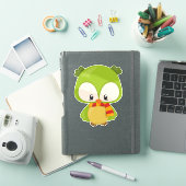 Kute Owl, Little Owl, Baby Owl, Owl met Scarf Sticker (iPad Cover)