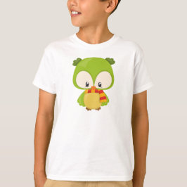 Kute Owl, Little Owl, Baby Owl, Owl met Scarf T-shirt
