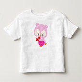 Kute Owl, Little Owl, Hearts, Owl in Love Kinder Shirts (Voorkant)