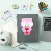Kute Owl, Little Owl, Owl in Love, Hearts Sticker (iPad Cover)