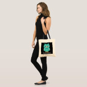 Kute owl lovers voegt bericht toe tote bag (Voorkant (model))