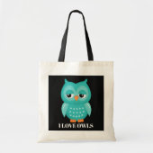 Kute owl lovers voegt bericht toe tote bag (Voorkant)