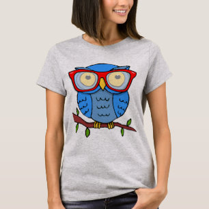 Kute Owl met bril T-shirt