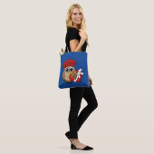 Kute Owl met Red Beret en Heart Box Tote Bag (Op model)