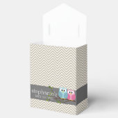 Kute Owl op Branch Baby Girl of Boy Shower Bedankdoosjes (Geopend)